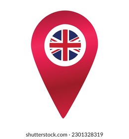 Red destination flag pin vector