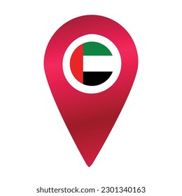 Red destination flag pin vector