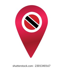 Red destination flag pin vector