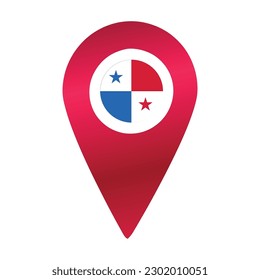 Red destination flag pin vector