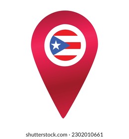 Red destination flag pin vector