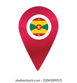 Red destination flag pin vector
