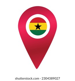 Red destination flag pin vector
