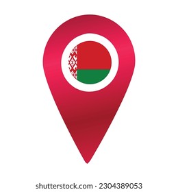 Red destination flag pin vector