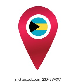 Red destination flag pin vector