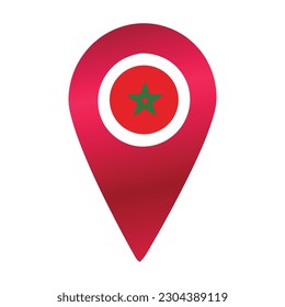 Red destination flag pin vector