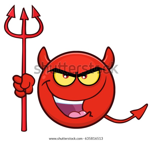 Red Devil Cartoon Emoji Face Character のベクター画像素材 ロイヤリティフリー