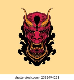 ilustración de arte del diablo rojo