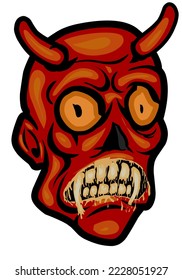 red devil head design illustration
