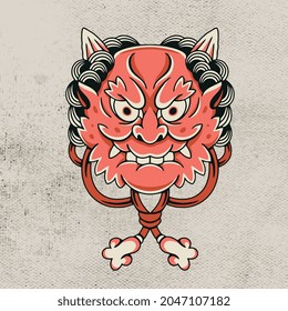 the red devil head vector design