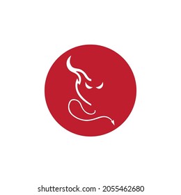 red Devil horn Vector icon design illustration Template