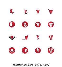 Red Devil Icon And Symbol Vector Illustration