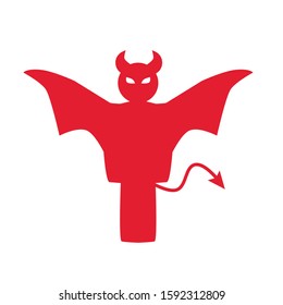 red devil icon- vector illustration