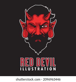 red devil illustration ready eps 10 format