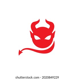 Red Devil Logo  Vector Icon Template
