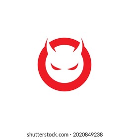 Red Devil Logo  Vector Icon Template