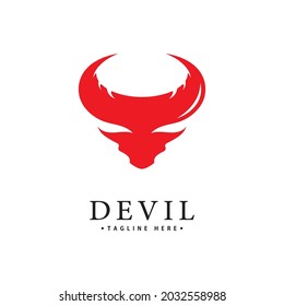 Red Devil logo vector icon template