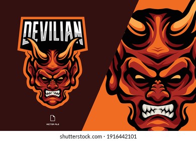 red devil mascot logo character