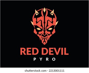 Red devil pyro vector illustration