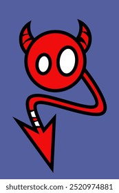 red devil simple logo illustration