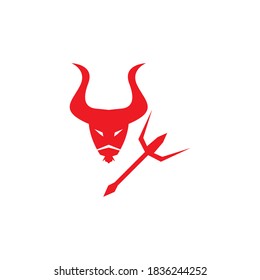Red devil vector icon design illustration logo