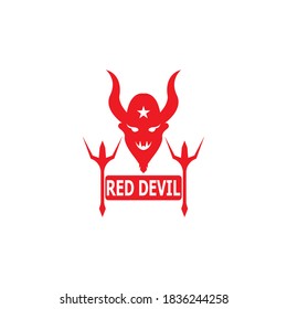 Red devil vector icon design illustration logo