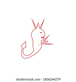 Red devil vector icon design illustration logo