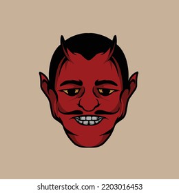 red devil vector illustration made especially for advertising branding use and much more