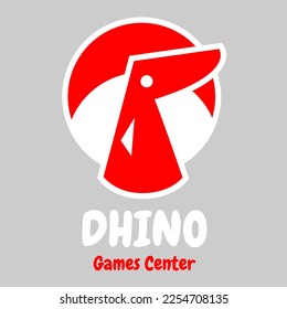 Logo de Red Dhino que es adecuado para una compañía divertida, simple y para niños