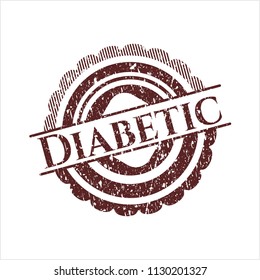 Red Diabetic rubber grunge texture seal