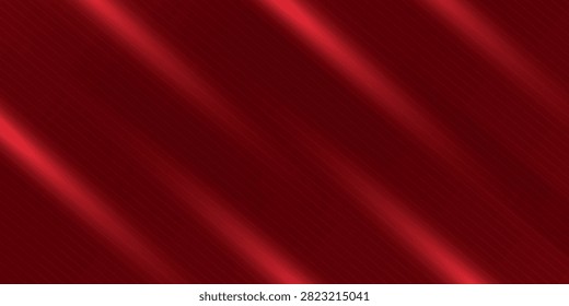 Red Diagonal Abstract Background With Satin Light Streaks and Elegant Glossy Texture
