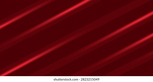 Red Diagonal Abstract Background With Satin Light Streaks and Elegant Glossy Texture