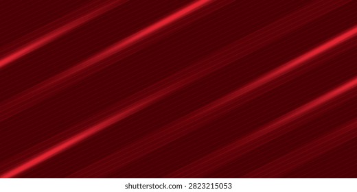 Red Diagonal Abstract Background With Satin Light Streaks and Elegant Glossy Texture