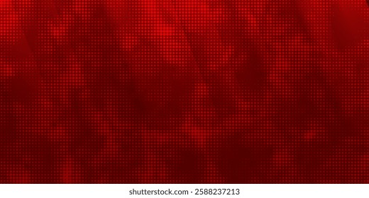 Red diagonal geometric shape with halftone. Modern fiber textured vector