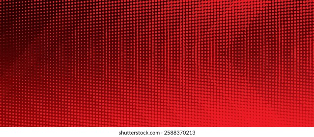 Red diagonal geometric shape with halftone. Dots halftone red purple color pattern gradient texture with technology digital background.