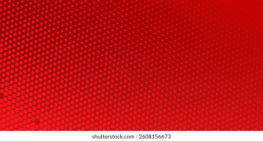 Red diagonal geometric shape with halftone.
