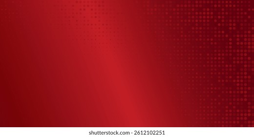 Red diagonal geometric shape with halftone. Modern fiber textured vector