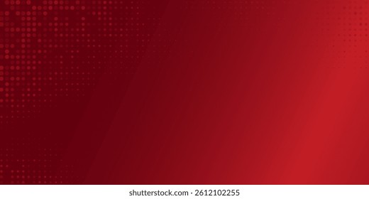 Red diagonal geometric shape with halftone. Modern fiber textured vector