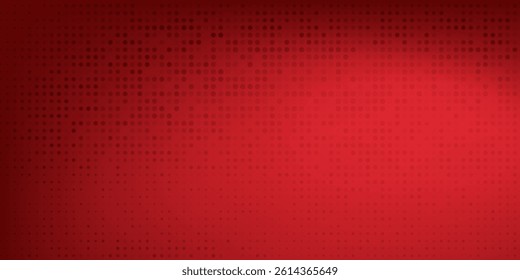 Red diagonal geometric shape with halftone. Modern fiber textured vector  modern dots