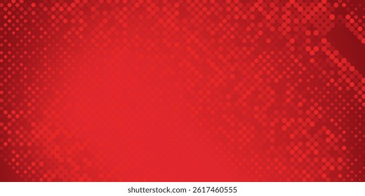 Red diagonal geometric shape with halftone. Modern fiber textured  arts nodern
