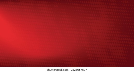 Red diagonal geometric shape with halftone. Modern fiber textured vector