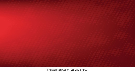 Red diagonal geometric shape with halftone. Modern fiber textured vector