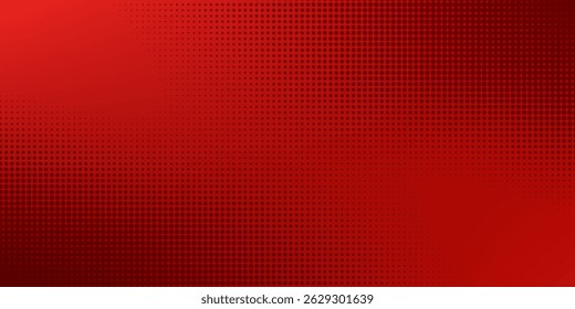 Red diagonal geometric shape with halftone. Modern fiber textured vector eps 10