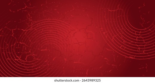 Forma geométrica diagonal roja con semitono. Moderna fibra texturizada.