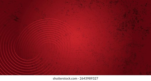 Red diagonal geometric shape with halftone. Modern fiber textured vector eps 10