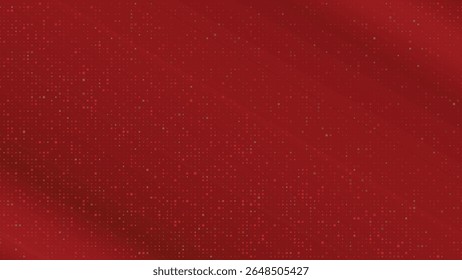 Red diagonal geometric shape with halftone. Modern fiber textured vector eps 10