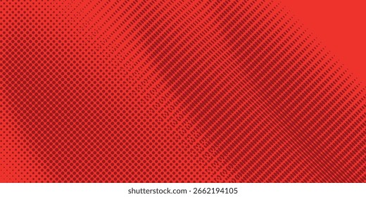 Forma geométrica diagonal roja con semitono. Vector moderno de fibra texturizada eps 10