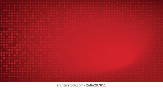 Red diagonal geometric shape with halftone. Modern fiber textured.