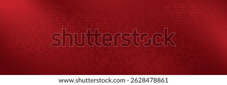 Red diagonal geometric shape with halftone. Modern fiber textured vector.