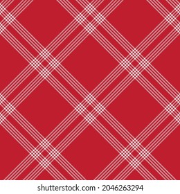 Red Diagonal Plaid Tartan textured Seamless pattern design suitable for fashion textiles and graphics